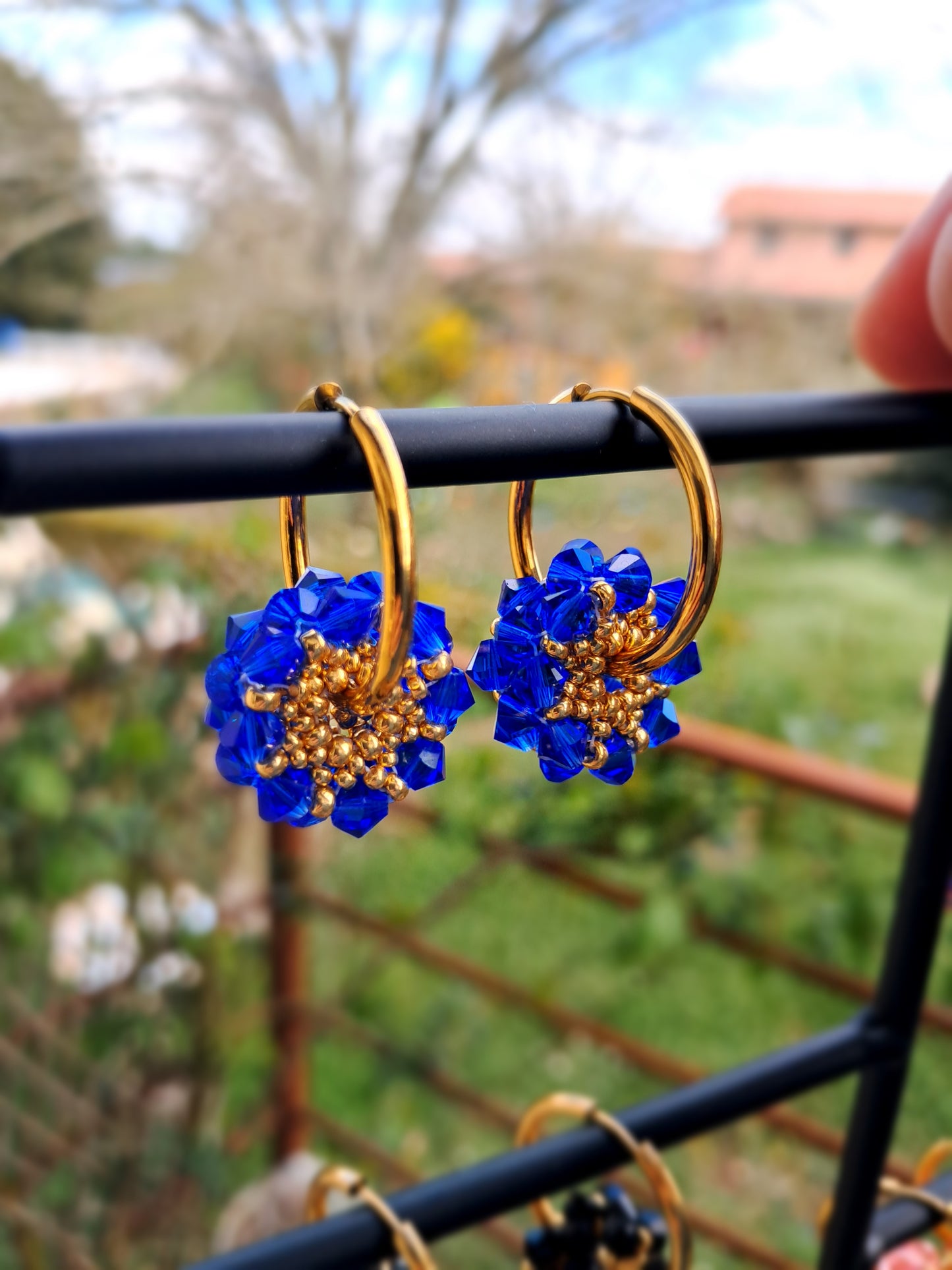 Petites créoles tambours dorées