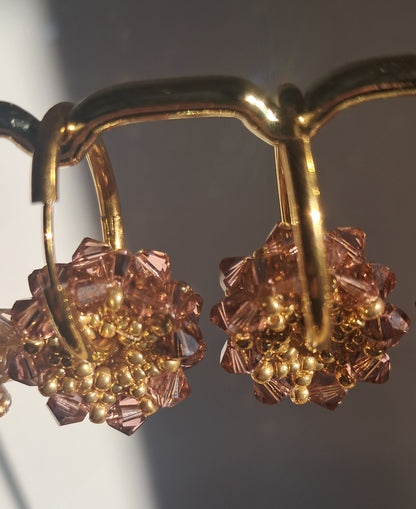 Petites créoles tambours dorées